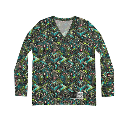 Women's Long Sleeve V-Neck Shirt Future Tech