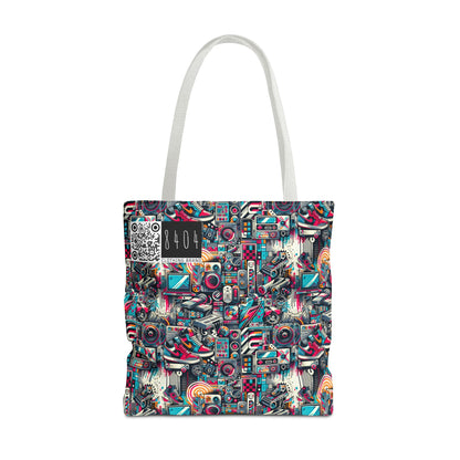 Urban Graffiti Fusion Eclectic Street Art Meets Modern Tech Culture Tote Bag - 8404 Design-50
