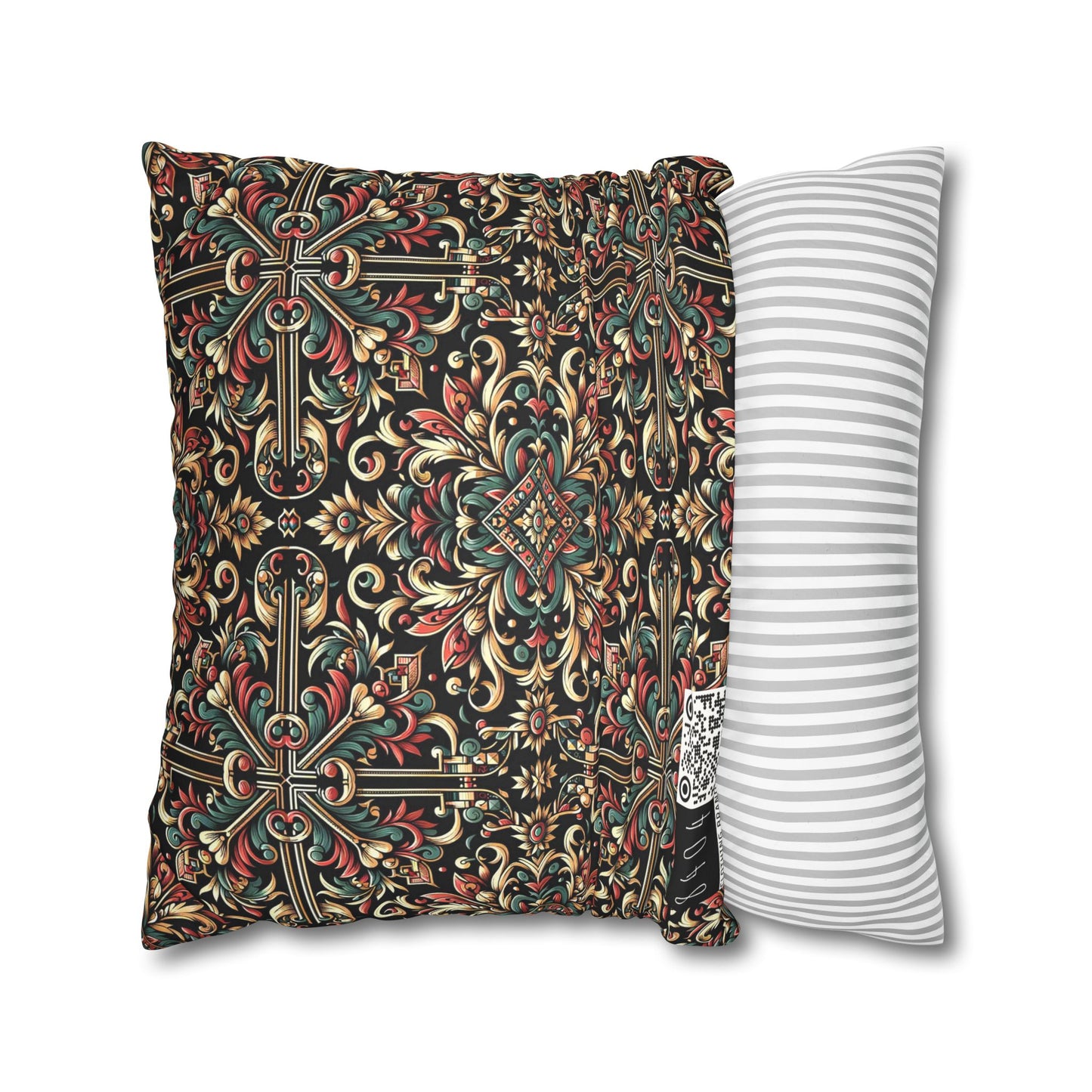 Streetwear Renaissance Artistic Clash of Old and New Faux Suede Square Pillowcase - 8404 Design-46