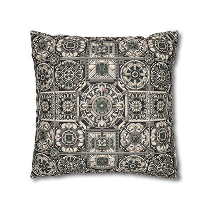 Cyber Garden Party Tech Garden Extravaganza Faux Suede Square Pillowcase - 8404 Design-45