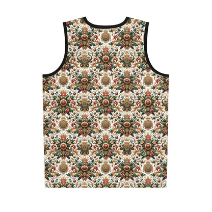 Monogram Madness Luxurious Streetwear Basketball Jersey - 8404 Design-68
