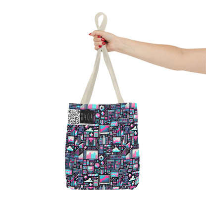 Digital Rebellion Youthful Streetwear with a Rebellious Digital Twist Tote Bag - 8404 Design-71