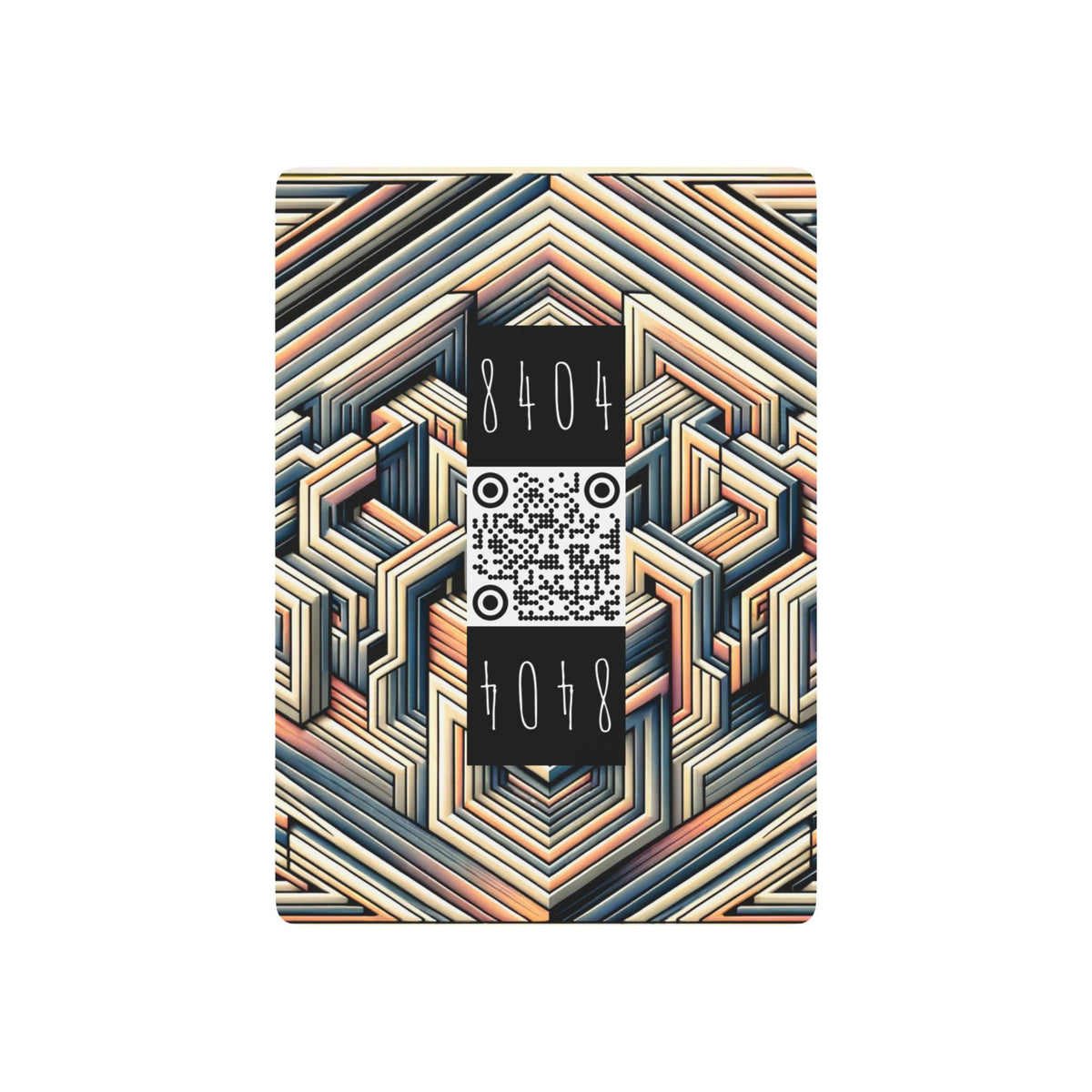 Tech Illusion Graphics Futuristic Artistry Poker Playing Cards - 8404 Design-52 B