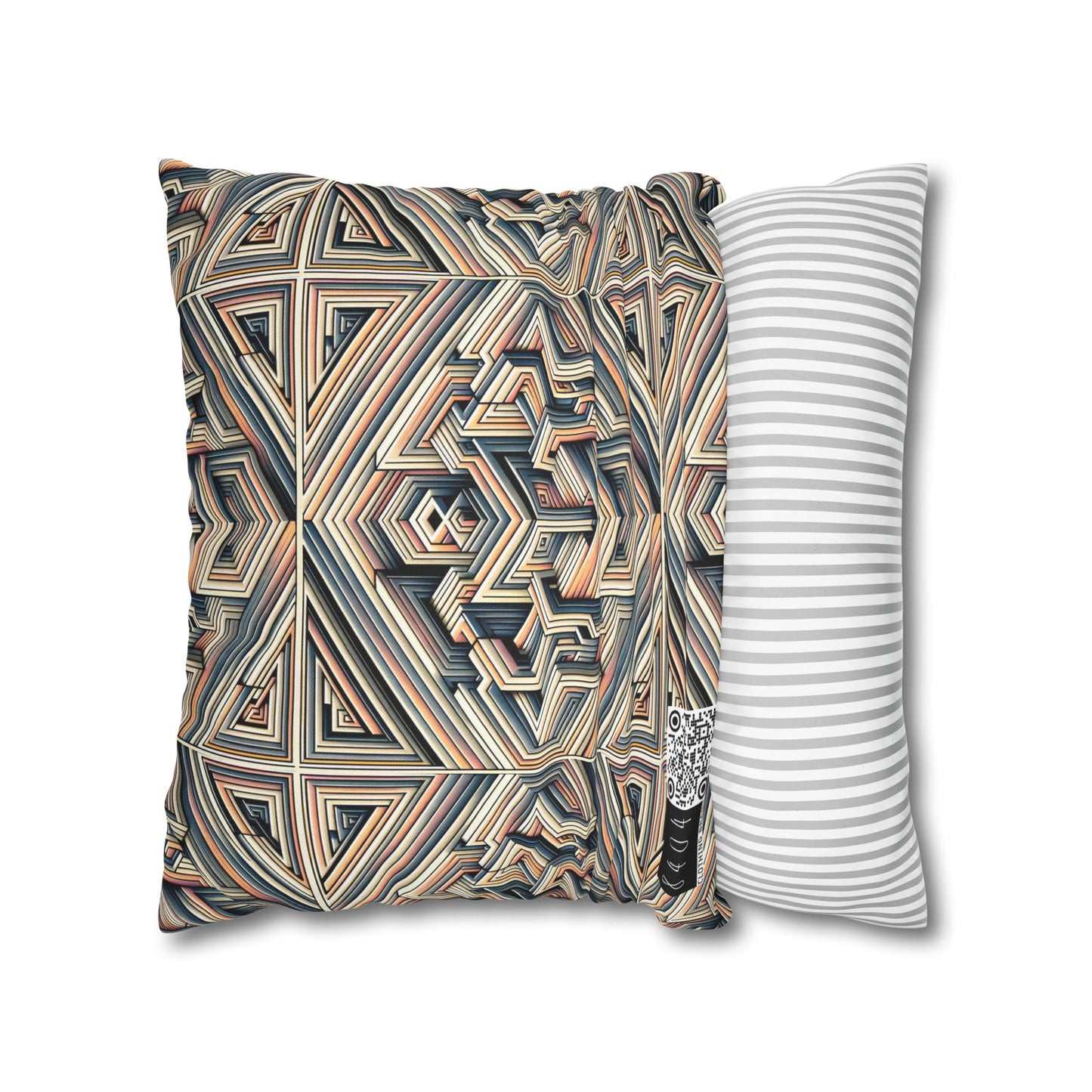 Tech Illusion Graphics Futuristic Artistry Spun Polyester Square Pillowcase - 8404 Design-52
