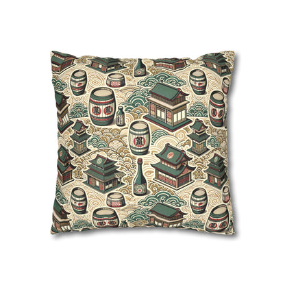Cultural Artisanal Fusion Contemporary Cultural Elegance Faux Suede Square Pillowcase - 8404 Design-68