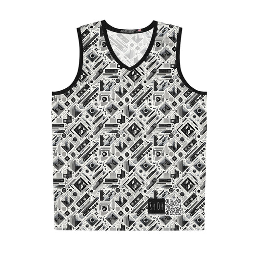 Tech Minimalism Minimalist Tech Basketball Jersey - 8404 Design-72