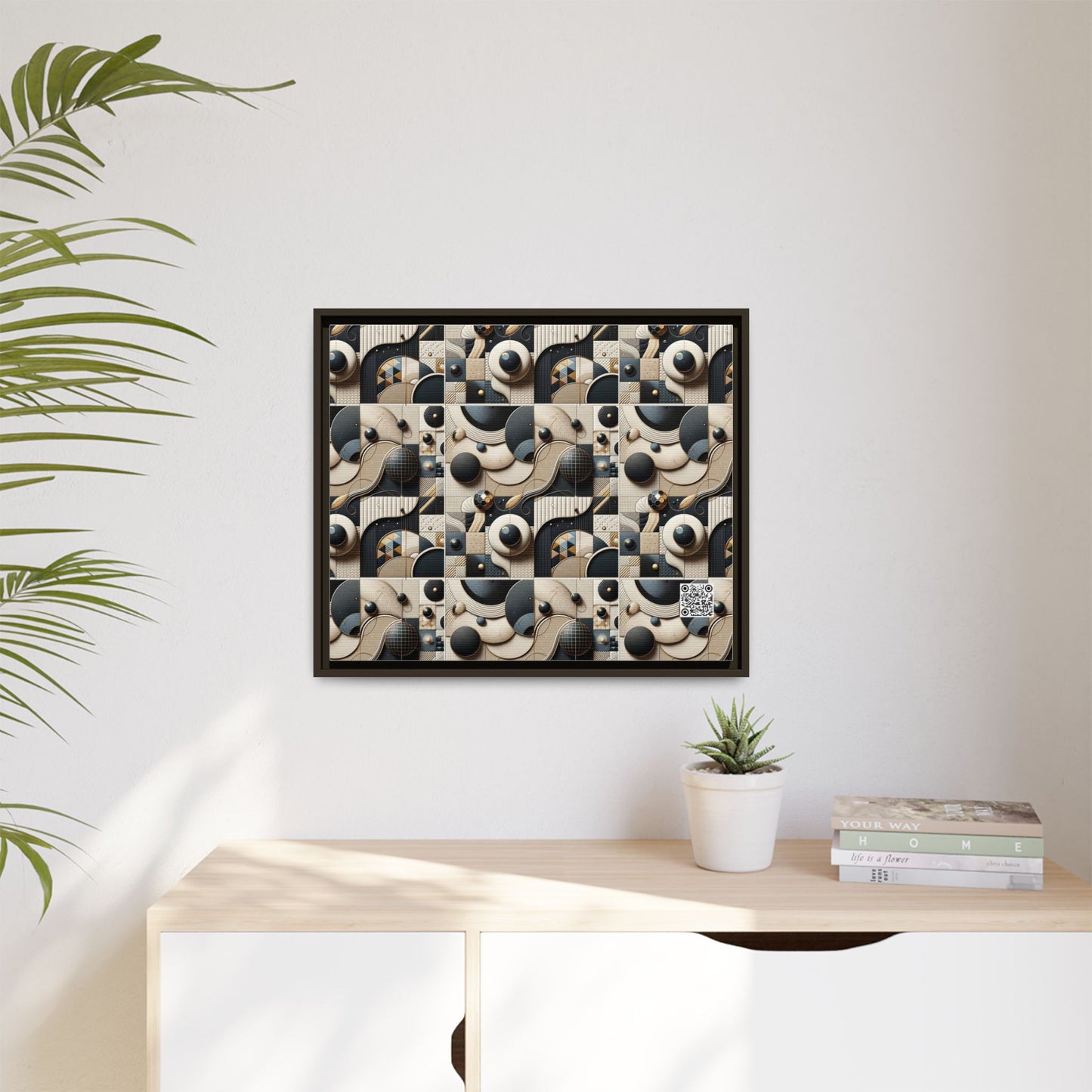 Tech-forward Luxe Streetwear Tech Luxe Fusion Matte Canvas, Framed (multi-color) - 8404 Design-71 B