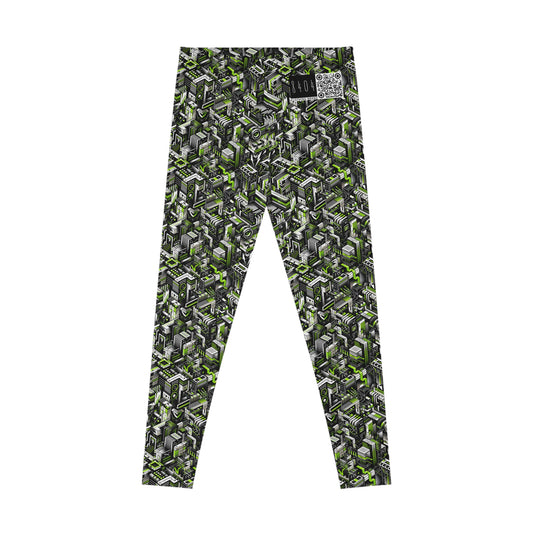 Graffiti Tech Fusion Bold Streetwear Fusion Stretch Leggings - 8404 Design-53