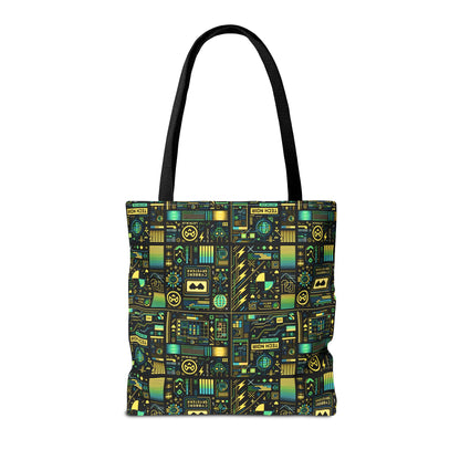 Digital Dystopia Tech Noir Tote Bag - 8404 Design-57