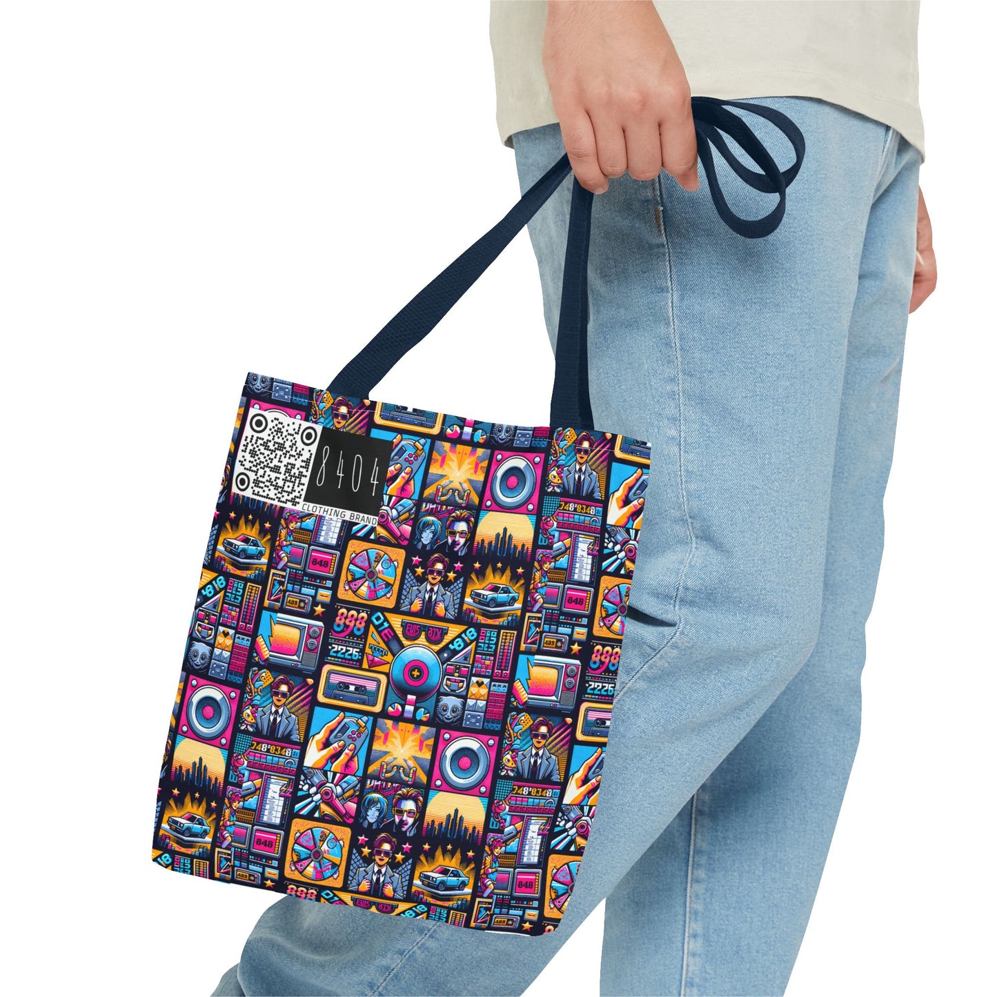 Digital Pop Culture Mashup Maximalist Pop Tote Bag - 8404 Design-52