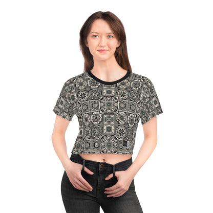Cyber Garden Party Tech Garden Extravaganza Crop Tee - 8404 Design-45