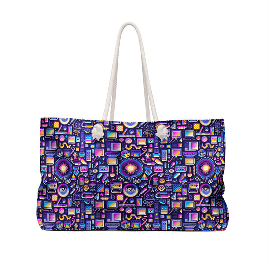 Digital Nostalgia Modern Retro Fusion Weekender Bag - 8404 Design-64