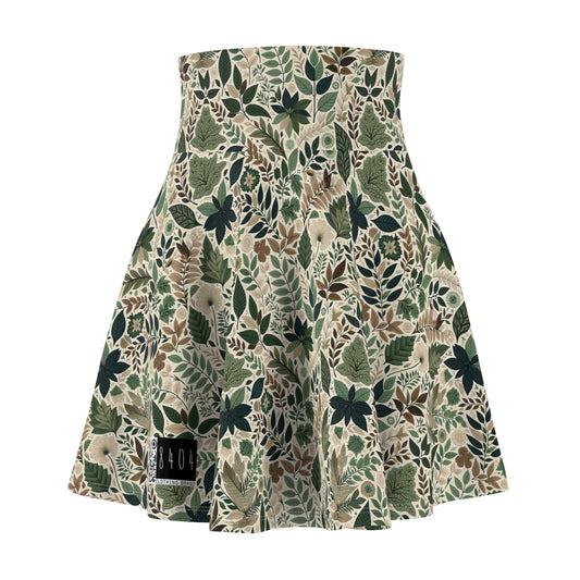 Streetwear Sustainability Environmentally Conscious Streetwear with a Natural Aesthetic Women's Skater Skirt - 8404 Design-57
