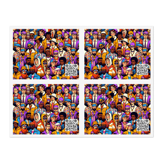 Digital Retro Aesthetics Nostalgic Yet Vibrant Streetwear With a Modern Twist Sticker Sheets - 8404 Design-58