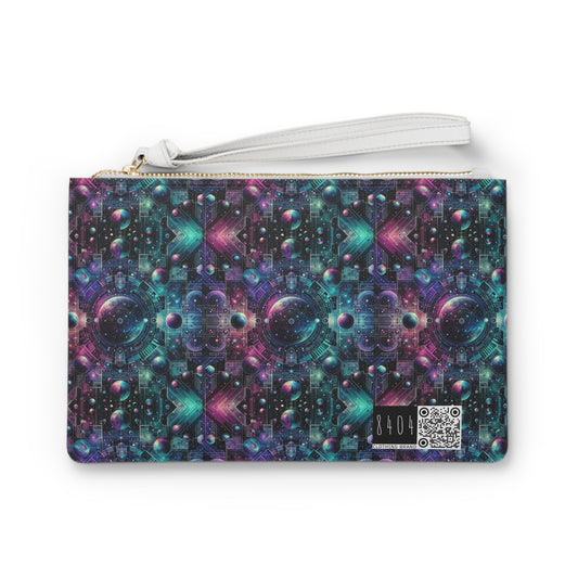 Galactic Hues Tech-Forward Cosmic Fusion Clutch Bag - 8404 Design-59