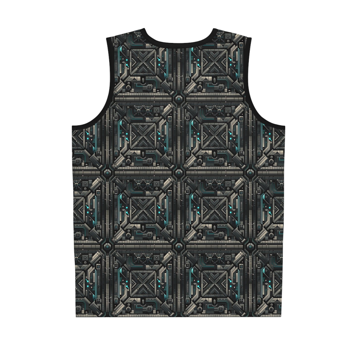 Tech Noir Futuristic Tech Aesthetic with a Dark Twist Basketball Jersey - 8404 Design-59