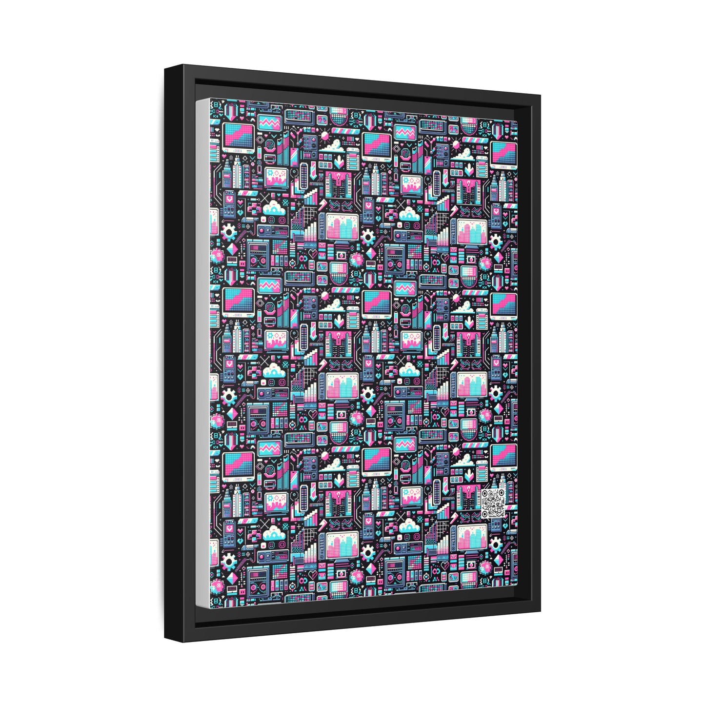 Digital Rebellion Youthful Streetwear with a Rebellious Digital Twist Matte Canvas, Framed (multi-color) - 8404 Design-71 A