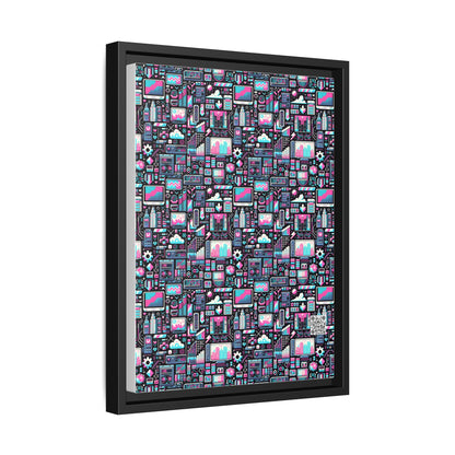 Digital Rebellion Youthful Streetwear with a Rebellious Digital Twist Matte Canvas, Framed (multi-color) - 8404 Design-71 A