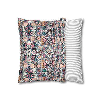 Faux Suede Square Pillowcase - 8404 Design-02