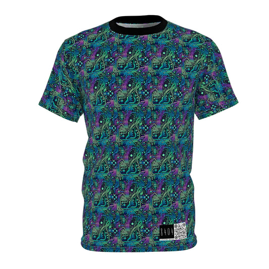 Tech-Infused Neon Tech-Forward Streetwear Unisex Cut & Sew Tee - 8404 Design-66