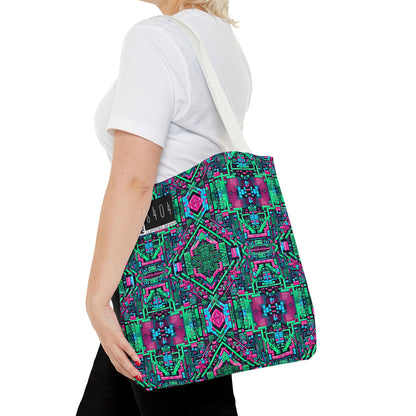 Digital Glitch Vibes Tech-Inspired Streetwear Tote Bag - 8404 Design-71