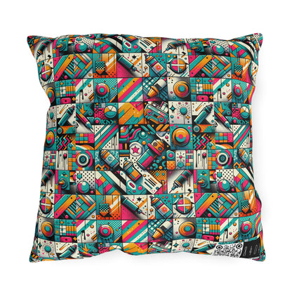 Graffiti Fusion Modern Street Art Fusion Outdoor Pillow - 8404 Design-58
