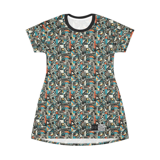 Digital Street Art Urban Street Style T-shirt Dress - 8404 Design-81
