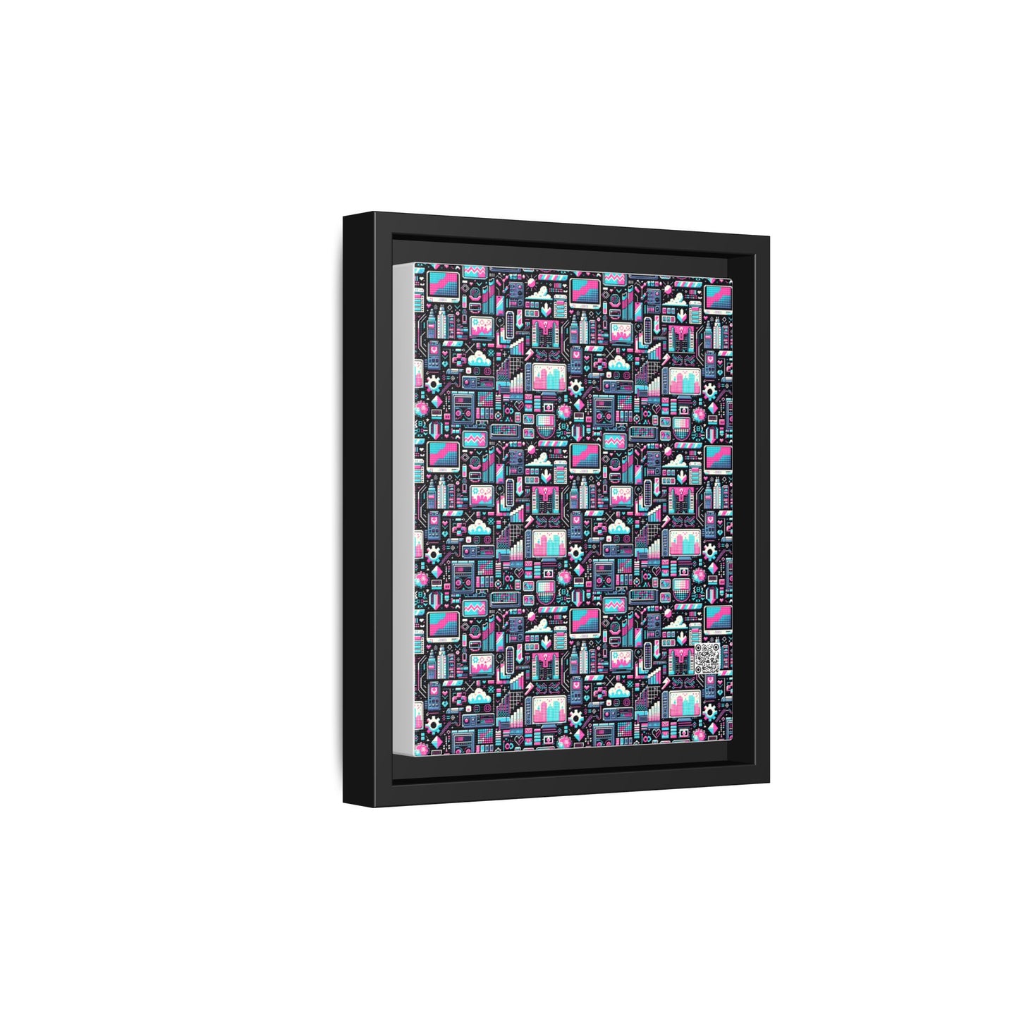 Digital Rebellion Youthful Streetwear with a Rebellious Digital Twist Matte Canvas, Framed (multi-color) - 8404 Design-71 B