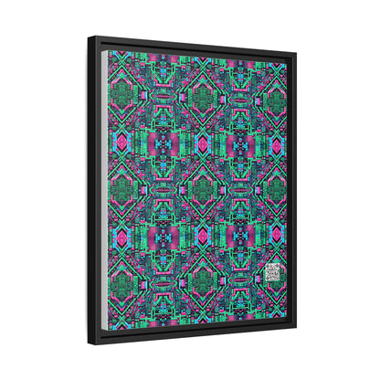 Digital Glitch Vibes Tech-Inspired Streetwear Matte Canvas, Framed (multi-Color) - 8404 Design-71 A