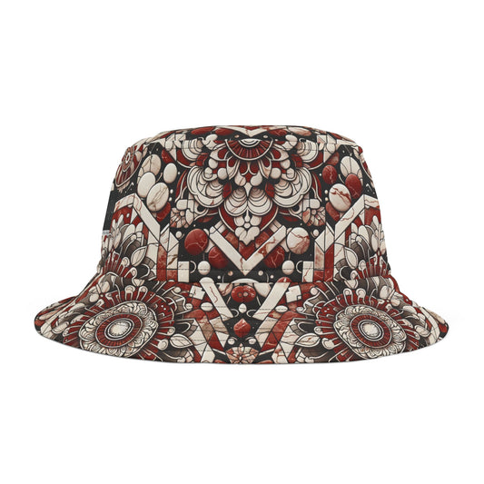 Neo Jomon Sculptural Aesthetics Artisanal Streetwear Bucket Hat - 8404 Design-55