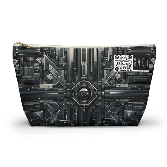 Tech Noir Futuristic Tech Aesthetic with a Dark Twist Accessory Pouch W T-bottom - 8404 Design-68