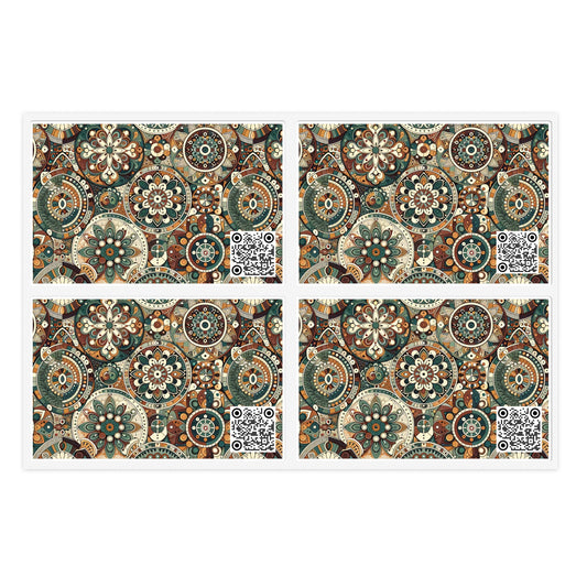 Cultural Artisanal Fusion Cultural Artisanal Streetwear Sticker Sheets - 8404 Design-61