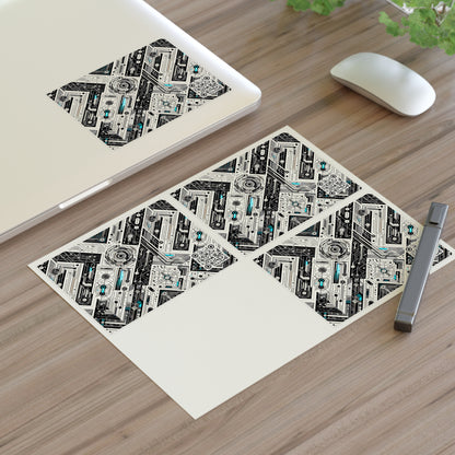 Tech-Infused Streetwear Tech-Forward Minimalism Sticker Sheets - 8404 Design-63