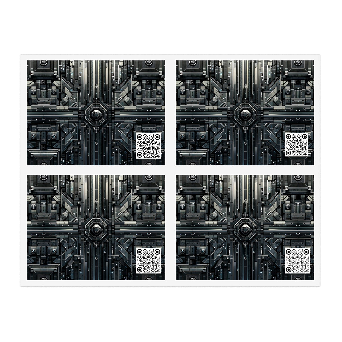 Tech Noir Futuristic Tech Aesthetic with a Dark Twist Sticker Sheet - 8404 Design-68