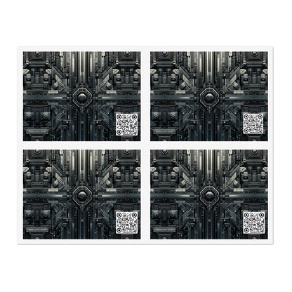 Tech Noir Futuristic Tech Aesthetic with a Dark Twist Sticker Sheet - 8404 Design-68