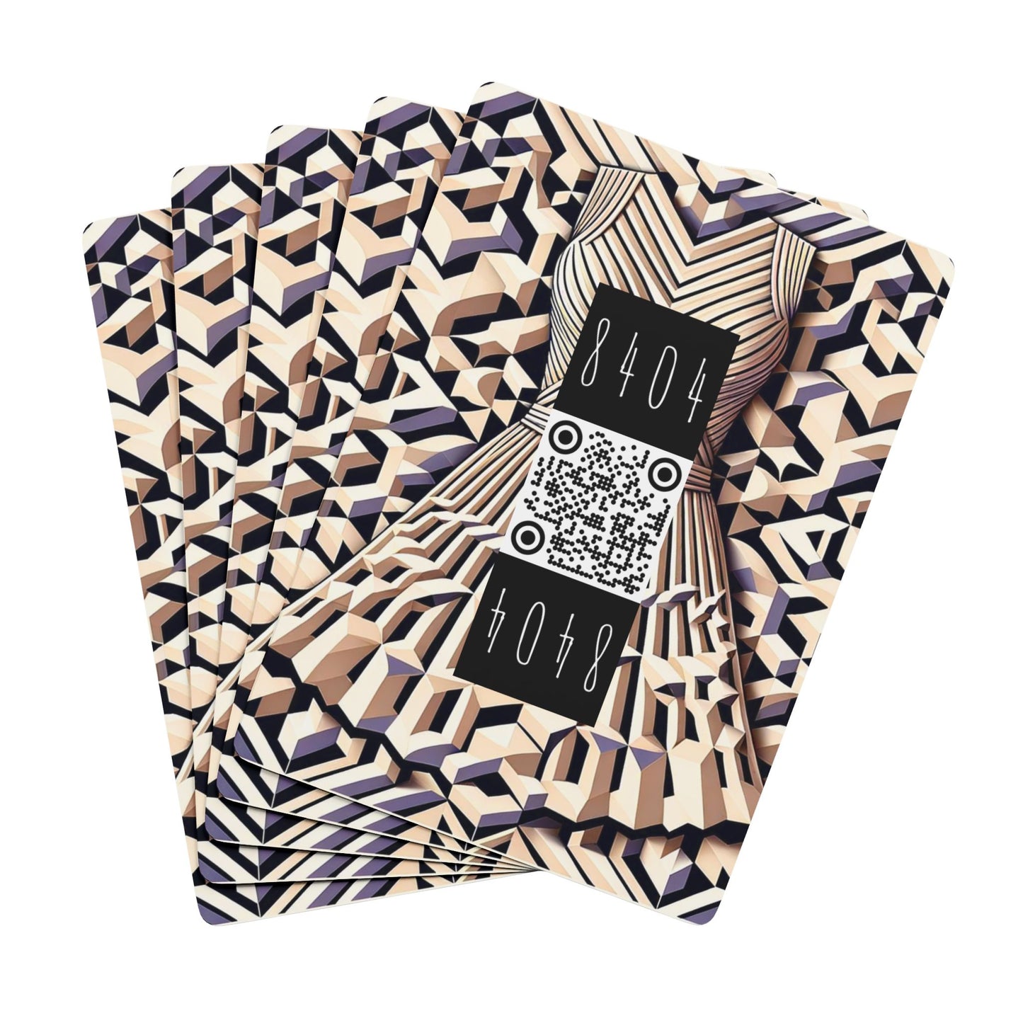 Tech Illusion Graphics Futuristic Artistry Poker Playing Cards - 8404 Design-59 B