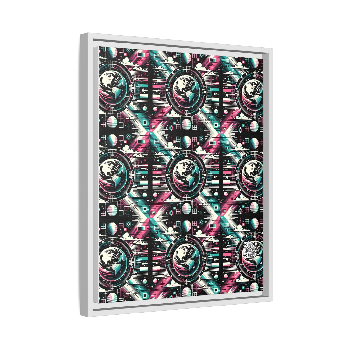 Digital Artistry Digital-native Streetwear Matte Canvas, Framed (multi-color) - 8404 Design-62 A