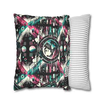 Digital Artistry Digital-native Streetwear Faux Suede Square Pillowcase - 8404 Design-62