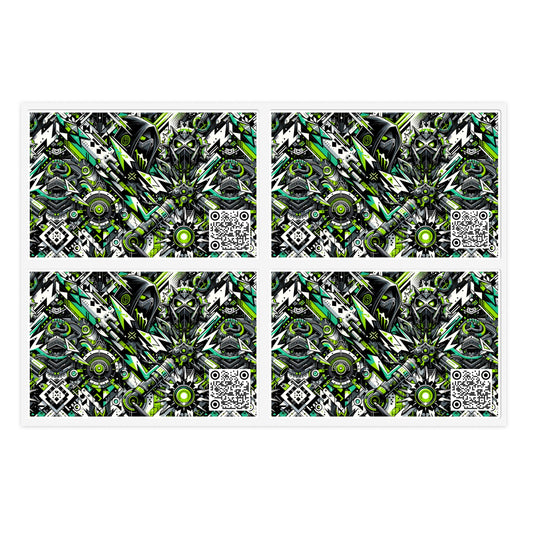 Graffiti Tech Fusion Bold Streetwear Fusion Sticker Sheets - 8404 Design-50