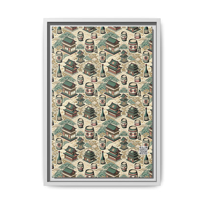 Cultural Artisanal Fusion Contemporary Cultural Elegance Matte Canvas, Framed (multi-Color) - 8404 Design-68 B