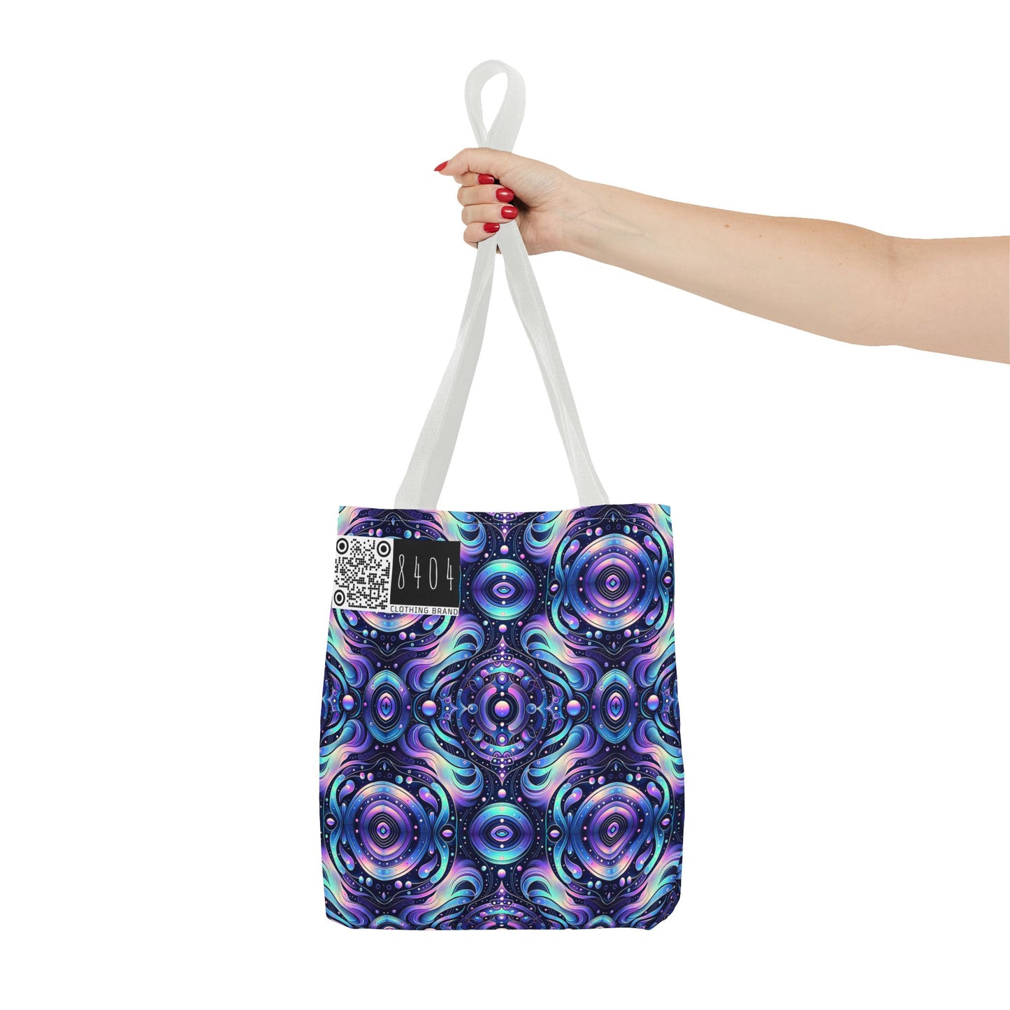Iridescent Tech Fusion Tech-Forward Streetwear Tote Bag - 8404 Design-62