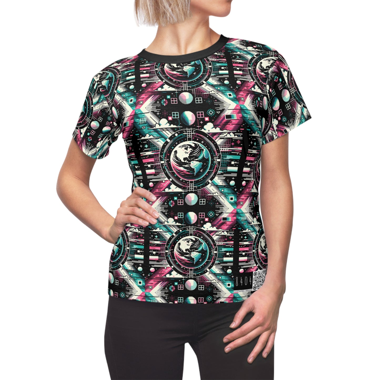Digital Artistry Digital-native Streetwear Women's Cut & Sew Tee - 8404 Design-62