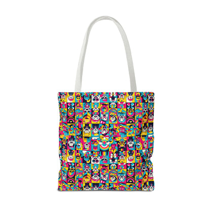 Neon Pop Playful Pop Culture Mashup Tote Bag - 8404 Design-60