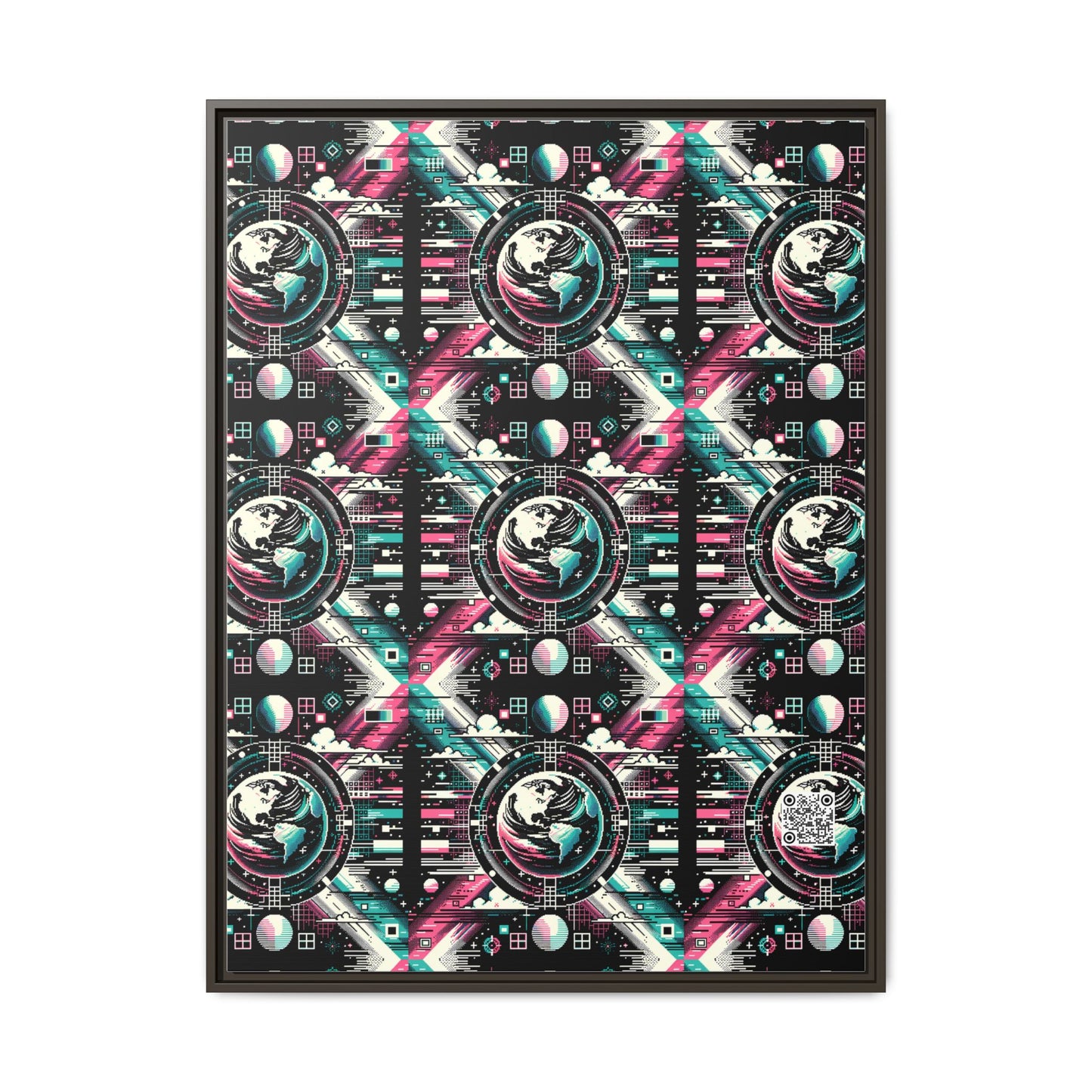 Digital Artistry Digital-native Streetwear Matte Canvas, Framed (multi-color) - 8404 Design-62 A