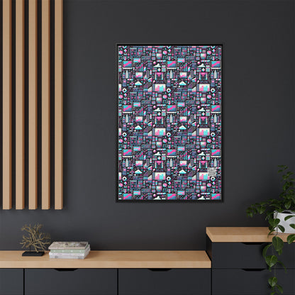 Digital Rebellion Youthful Streetwear with a Rebellious Digital Twist Matte Canvas, Framed (multi-color) - 8404 Design-71 A