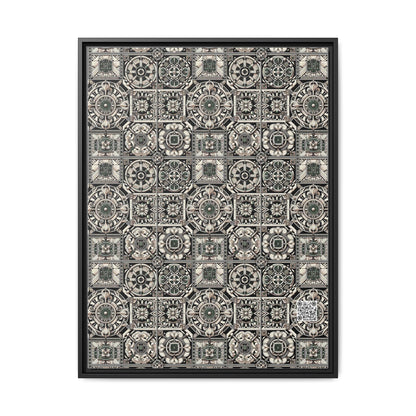 Cyber Garden Party Tech Garden Extravaganza Matte Canvas, Framed (multi-Color) - 8404 Design-45 A