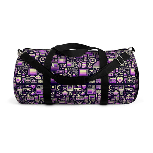 Digital Nostalgia Remix Modern Vintage Fusion Duffel Bag - 8404 Design-54