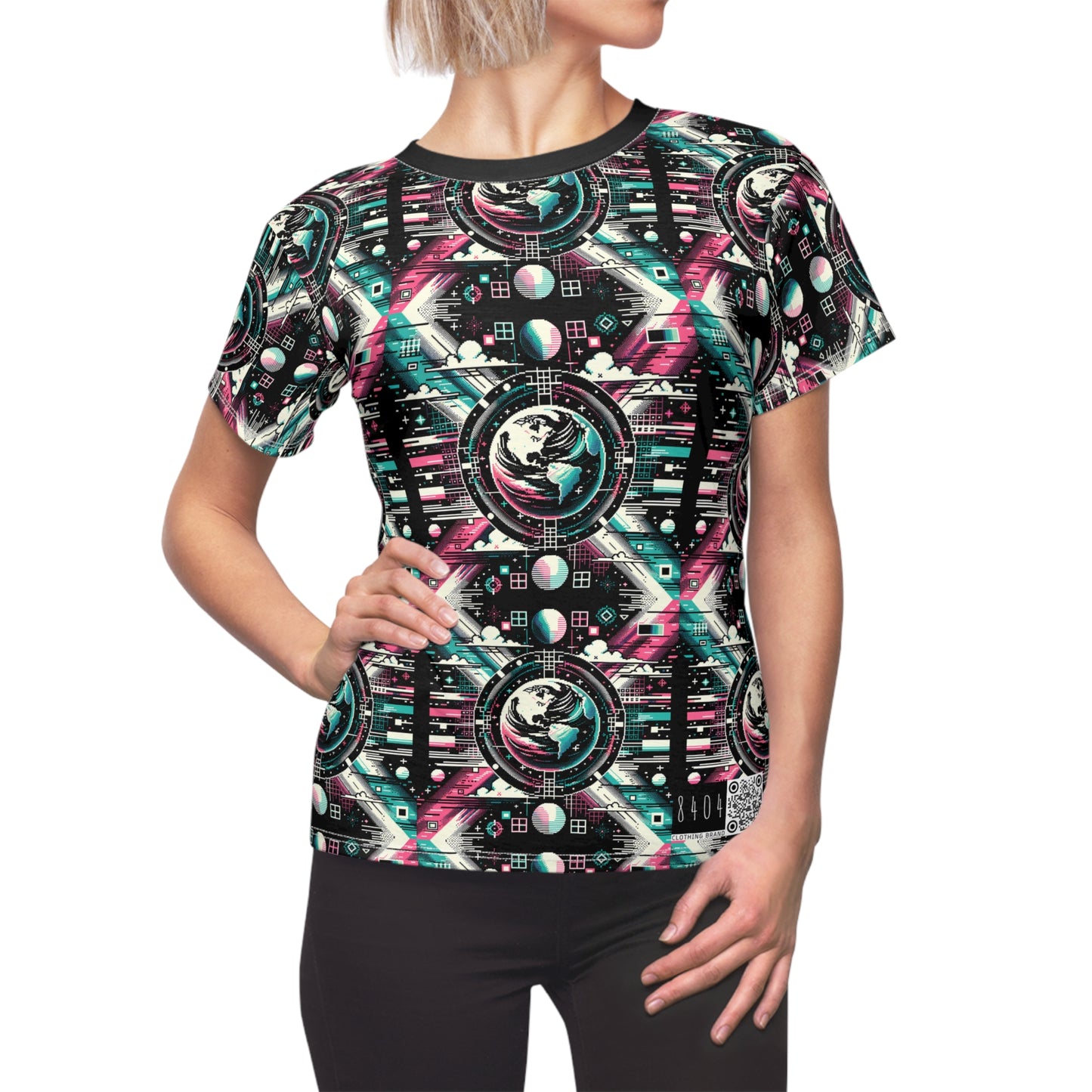 Digital Artistry Digital-native Streetwear Women's Cut & Sew Tee - 8404 Design-62