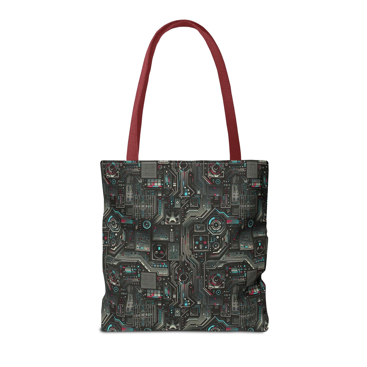 Tech Noir Aesthetics Sleek Tech Streetwear Tote Bag - 8404 Design-52