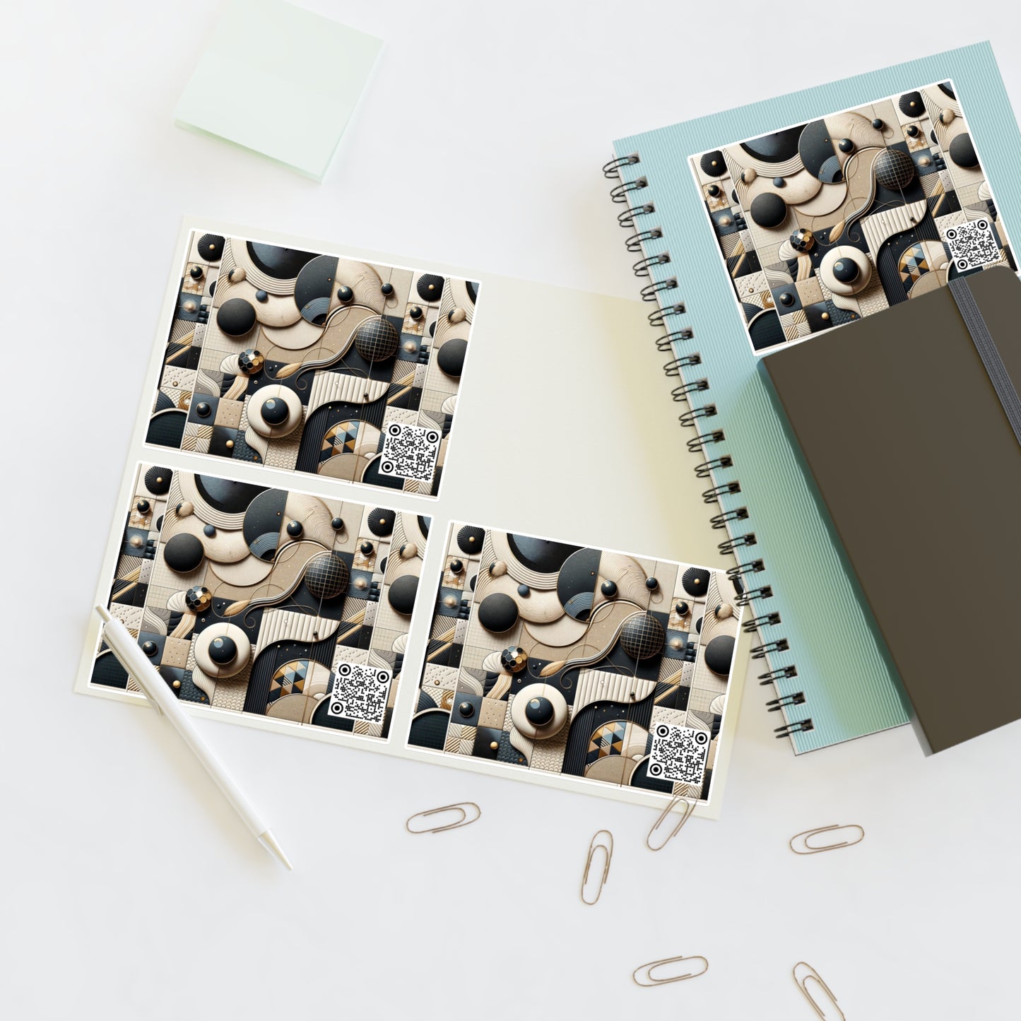 Tech-forward Luxe Streetwear Tech Luxe Fusion Sticker Sheet - 8404 Design-71